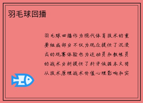 羽毛球回播
